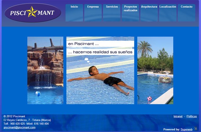 Piscimant has changed its old website developed with a SUPERWEB, Foto 1