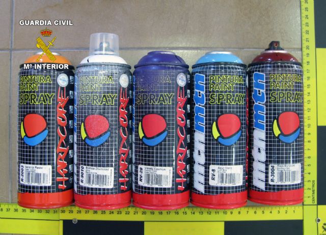 La Guardia Civil detiene a un grupo de graffiteros por pintadas en inmuebles, bienes protegidos y vagones de tren - 3, Foto 3