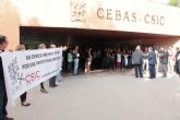 La Plataforma 11 de julio de apoyo a la Investigacin Pblica del CEBAS-CSIC de Murcia present sus reivindicaciones al Vicepresidente de Ciencia y Tecnologa del CSIC en su visita a Murcia