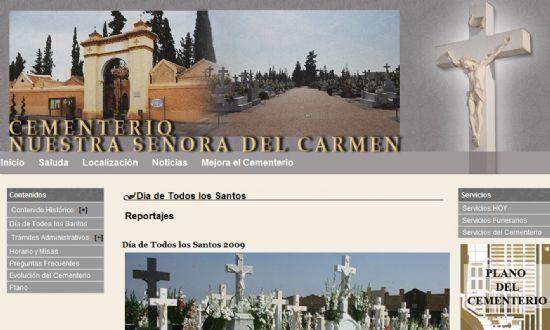 The website of the municipal cemetery "Nuestra Seora del Carmen" receives more than 115,000 visitors since it was launched two years ago, Foto 1
