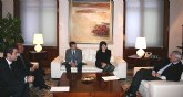 El presidente Valcárcel recibe a los alcaldes de Totana, Lorca y Puerto Lumbreras