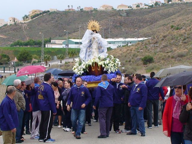 La Virgen del Milagro desafía la lluvia en su llegada a Mazarrón - 4, Foto 4