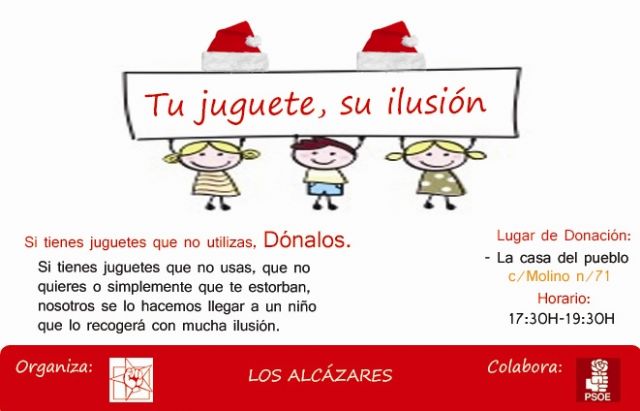 El PSOE de Los Alcázares pone en marcha una campaña de recogida de juguetes - 1, Foto 1