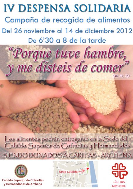 El Cabildo Superior de Cofradías de Archena organiza un año más la Despensa Solidaria en ayuda de los más necesitados - 1, Foto 1