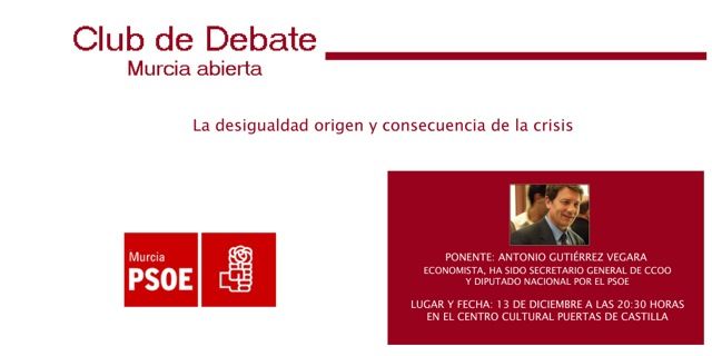 El Club de Debate ´Murcia Abierta´ programa una conferencia de Antonio Gutiérrez - 1, Foto 1