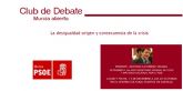 El Club de Debate ´Murcia Abierta´ programa una conferencia de Antonio Gutiérrez