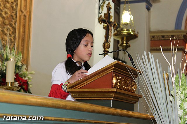 Alumnos de religin de diferentes colegios de de Totana asistieron a una misa en honor a Santa Eulalia - 60