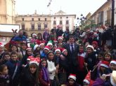 Los alumnos del Colegio Villaespesa felicitan la Navidad al Alcalde de Lorca con villancicos