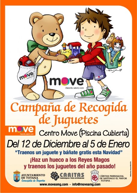 El Centro Deportivo Move, que gestiona la piscina municipal, pone en marcha dos campañas de recogida de alimentos y juguetes para Cáritas, Foto 4