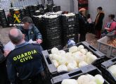 La Guardia Civil desmantela un almacén clandestino de elaboración de productos hortícolas