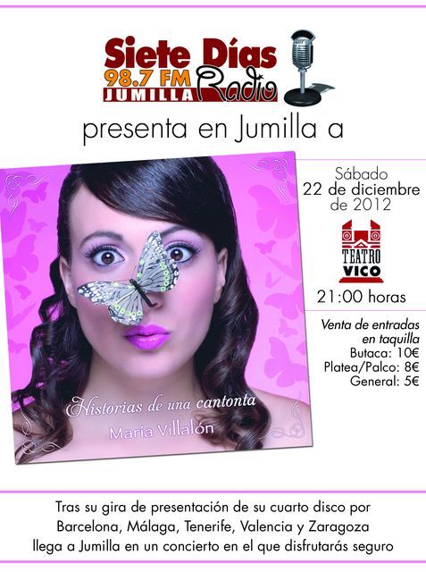 Siete Días Radio trae a Jumilla Historias de una cantonta, el último disco de María Villalón - 1, Foto 1
