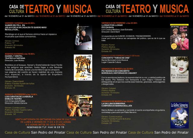 Compañías murcianas, teatro aficionado, música, humor y obras infantiles en la Casa de la Cultura  - 2, Foto 2
