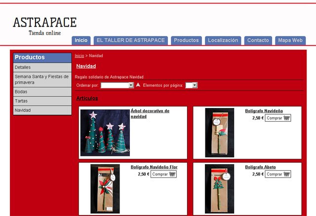 Astrapace ya dispone de tienda online, desarrollada con “Superweb”, de Totana.com, Foto 1