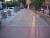 Finalizan las obras de pavimentacin de aceras de tres vas del casco urbano