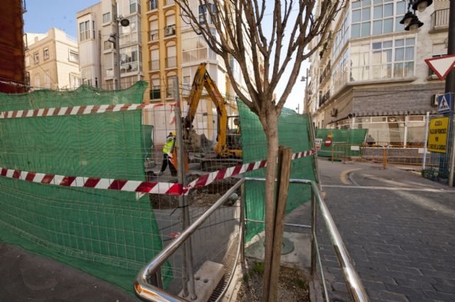 Las obras cortan el tráfico en la calle Gisbert - 1, Foto 1