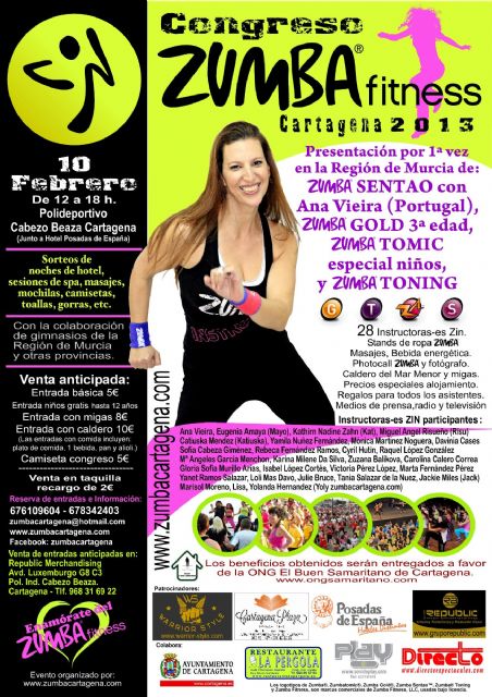 Más de 300 personas acudirán el I Congreso de Zumba Fitness en Cartagena - 1, Foto 1