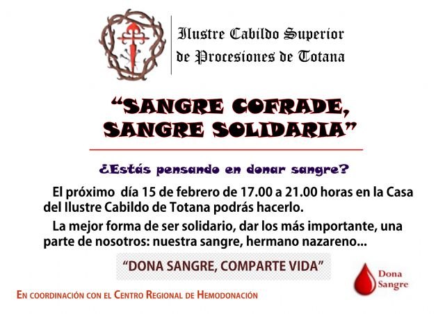 La iniciativa Sangre cofrade, sangre solidaria tendrá lugar el próximo 15 de febrero, Foto 2