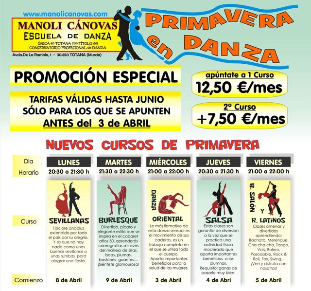 La Escuela de danza Manoli Cánovas pone en marcha una promoción especial de cara a esta primavera, Foto 1