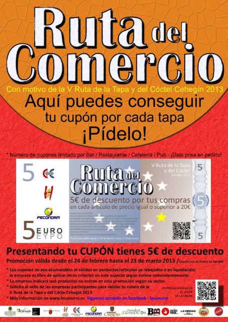 Los comercios regalan cupones descuento de 5 euros para comprar durante la Ruta de la Tapa - 1, Foto 1