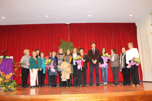 Mara Snchez, recibe de manos del alcalde el broche que la distingue como Premio Violeta 2013, Foto 1
