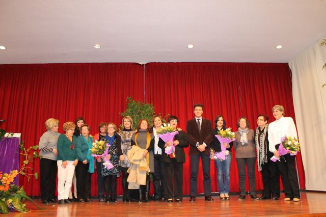 Mara Snchez, recibe de manos del alcalde el broche que la distingue como Premio Violeta 2013, Foto 2