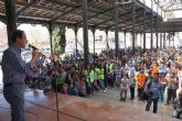 El Alcalde Cmara acompaña a los scouts en la inauguracin del festival de la cancin que este año coincide con su centenario
