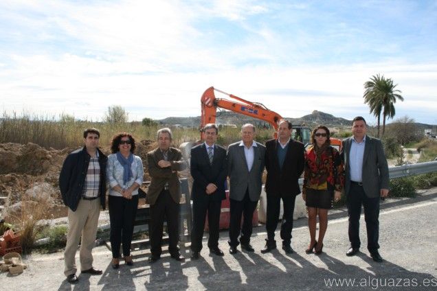 El Consejero de Agricultura y Agua y los Alcaldes de Alguazas y Ceutí visitan las obras de construcción - 1, Foto 1