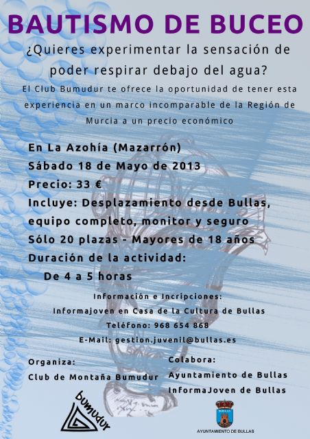 Bumudur organiza un viaje a Mazarrón para practicar Bautismo de Buceo - 1, Foto 1