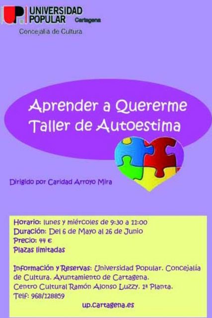 Aprender a Quererme, un nuevo taller de la Universidad Popular - 1, Foto 1