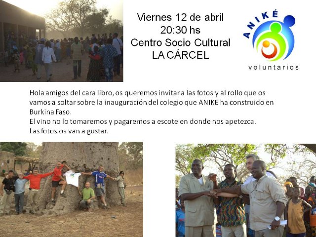 Exposición pública de ANIKE Voluntarios de la inauguración de un nuevo colegio en Burkina Faso, Foto 1