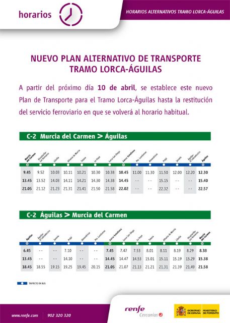 RENFE pone en marcha desde hoy un nuevo servicio de autobús entre Lorca y Águilas - 1, Foto 1