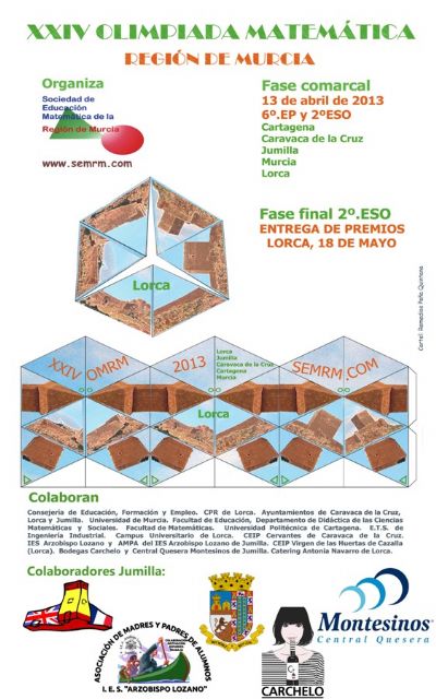 El próximo sábado 13 de abril, se va a celebrar en el IES Arzobispo Lozano la fase comarcal de la XXIV Olimpiada Matemática Nacional - 1, Foto 1