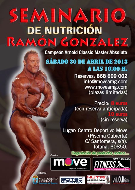 Ramón González, campeón Arnold Classic Master Absoluto, ofrecerá en Totana un Seminario de Nutrición, Foto 2