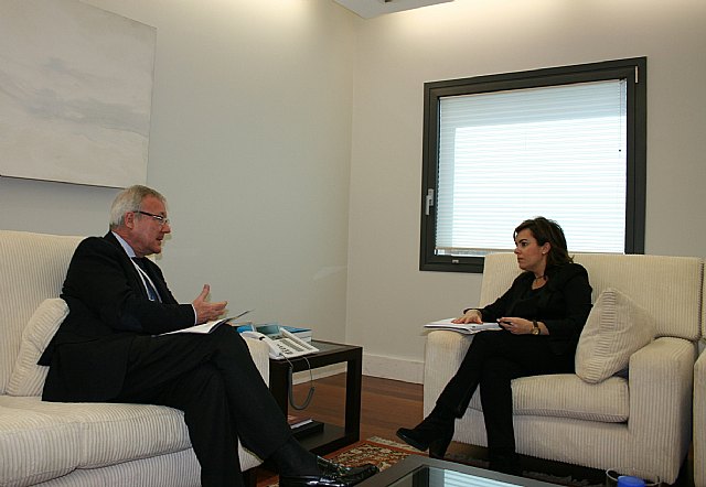 Valcárcel y Sáez de Santamaría coordinan las  inversiones previstas para la reconstrucción y reactivación económica de Lorca - 1, Foto 1