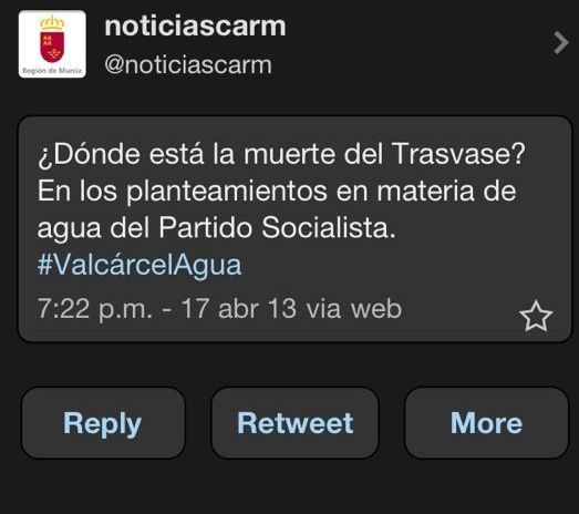 El PSRM denuncia el uso partidista por parte del PP regional de la cuenta oficial de la Comunidad Autónoma en Twitter - 2, Foto 2