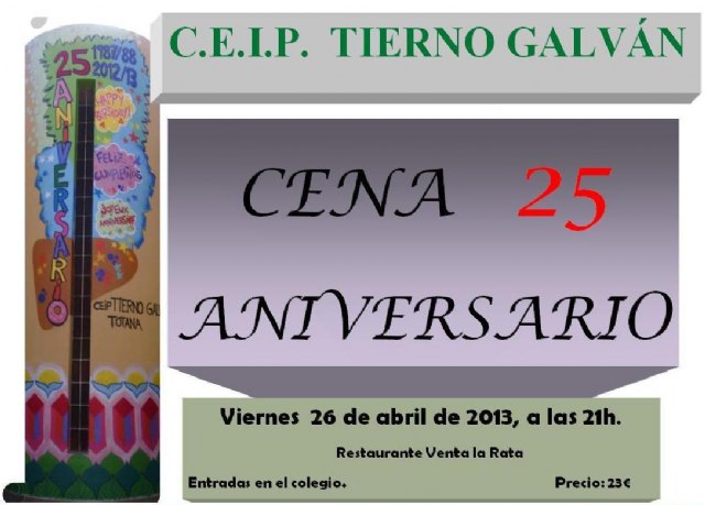El C.E.I.P. Tierno Galván organiza una cena con motivo de su 25 aniversario, Foto 1