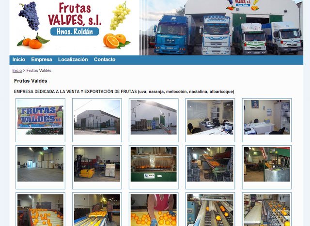 Frutas Valdés ya dispone de página web, creada con Superweb, Foto 1