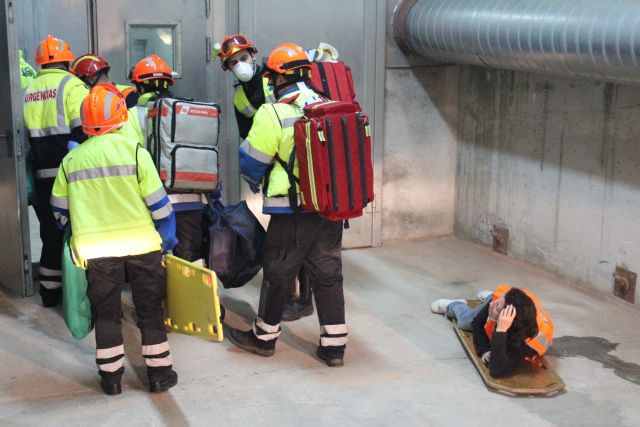Protección Civil de Totana participa en un simulacro en caso de accidente múltiple en el túnel de la Autovía de Lorca - 4, Foto 4