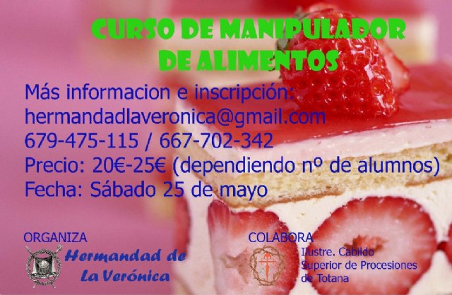 La Hermandad de La Verónica organiza un curso de manipulador de alimentos, Foto 1