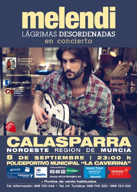 Melendi actúa en Calasparra el 8 de septiembre con motivo de sus fiestas patronales - 1, Foto 1