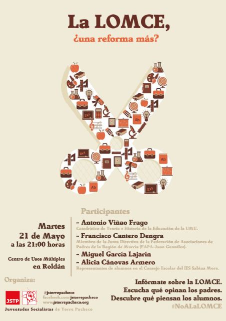 Juventudes Socialistas de Torre Pacheco organiza una charla-coloquio sobre la LOMCE en Roldán - 1, Foto 1