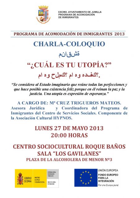 La Concejalía de Política Social organiza la charla-coloquio ¿Cuál es tu utopía? - 1, Foto 1