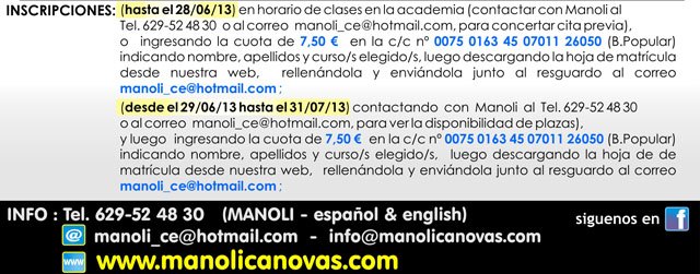 The School of Dance Manoli Canovas now open for registration for the course 2013-2014, Foto 3
