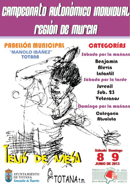 El Pabellón Municipal Manolo Ibáñez acoge este fin de semana el Campeonato Autonómico de Tenis de Mesa de la Región de Murcia, Foto 1