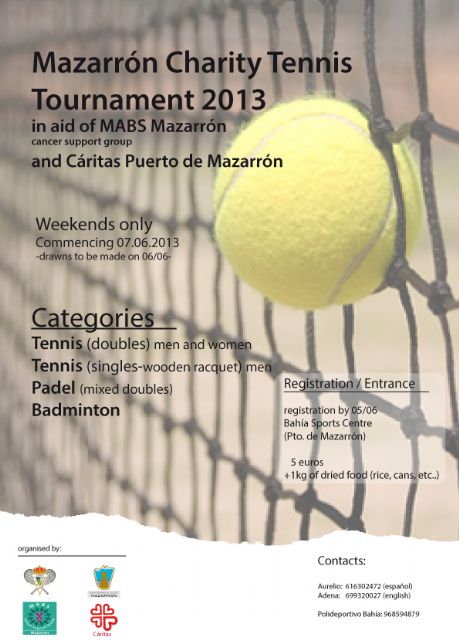 Torneo benéfico de tenis en apoyo de MABS Mazarrón y Cáritas de Puerto de Mazarrón - 2, Foto 2