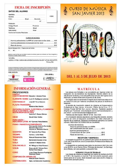 El Conservatorio oferta un curso de verano, del 1 al 5 de julio - 1, Foto 1