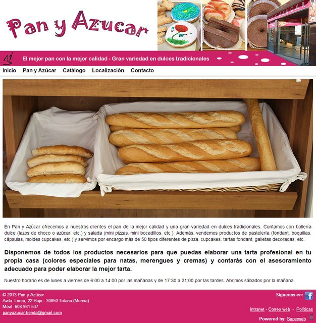 Pan y Azúcar estrena su nueva y apetitosa página web, desarrollada con Superweb, Foto 1