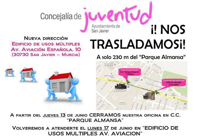 La concejalía de Juventud estará cerrada 2 días por traslado a su nueva sede en el edificio de usos múltiples de la avenida Aviación - 1, Foto 1