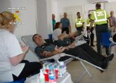La Guardia Civil participa en la campaña de donacin de sangre.