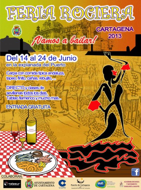 Comida y música andaluza a la orilla del mar en la I Feria Rociera de Cartagena que se inaugura el viernes - 1, Foto 1